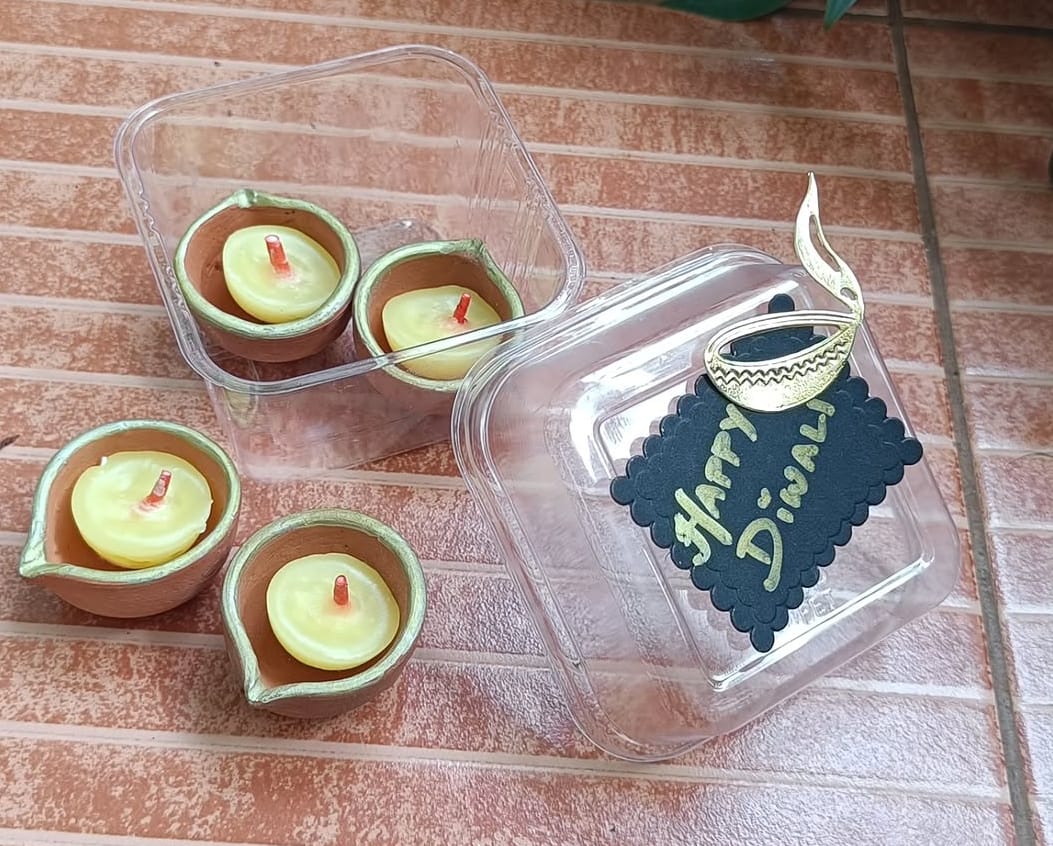 Handmade ghee candle from the Ghee Batti Making Workshop